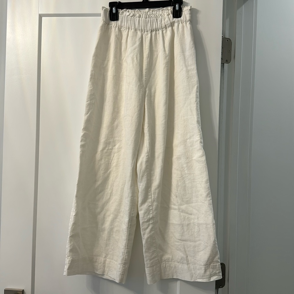 abercrombie & fitch linen blend pants